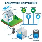 Harvesting rainwater collecting underground runoff domestic